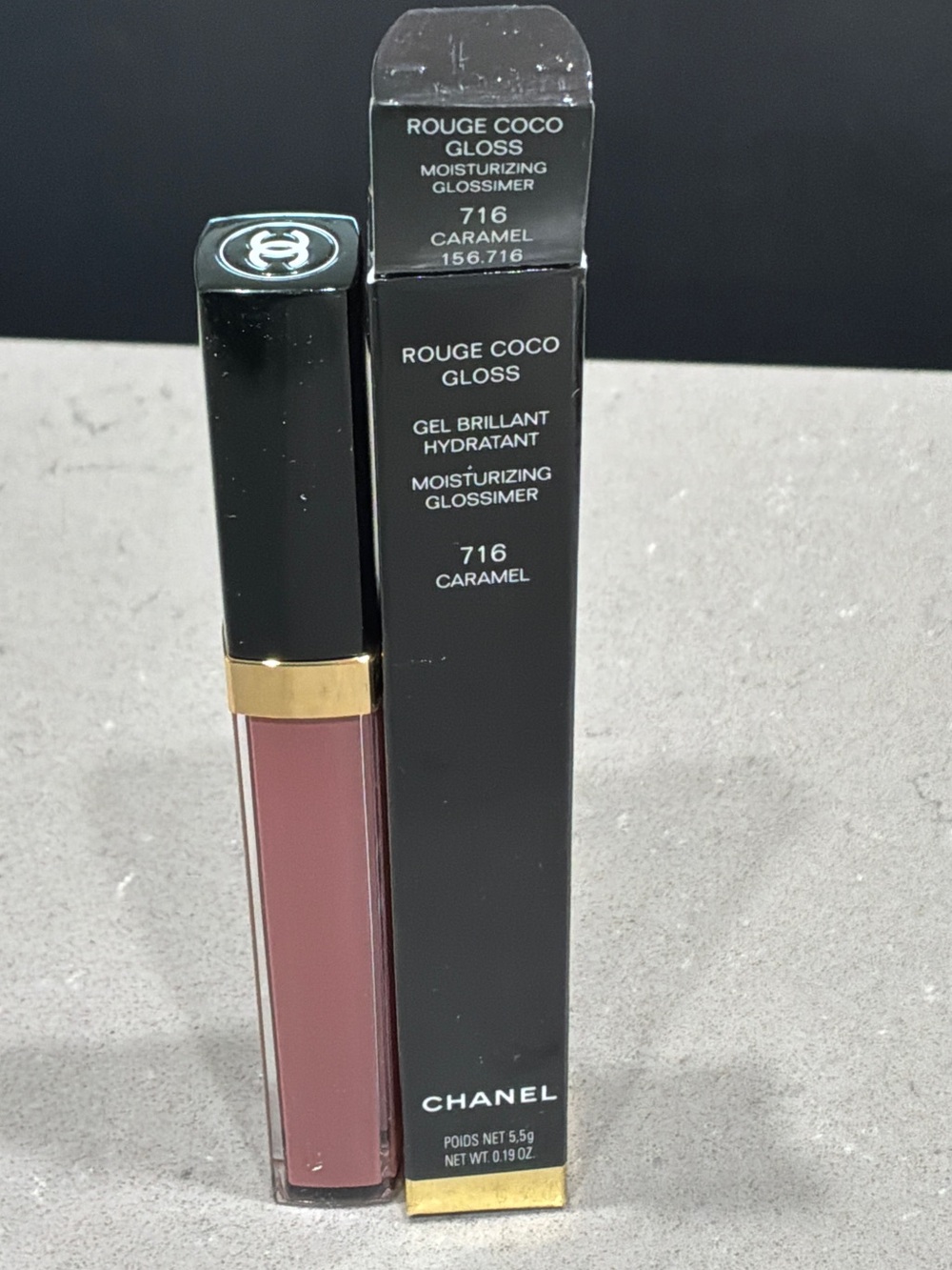 CHANEL Rouge Coco Gloss Moisturizing Glossimer – 716 Caramel, New/Unopened